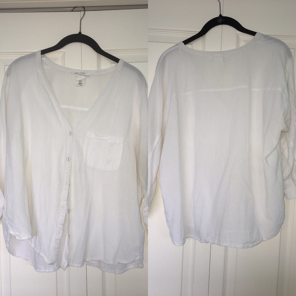 NWOT Button Down White Blouse